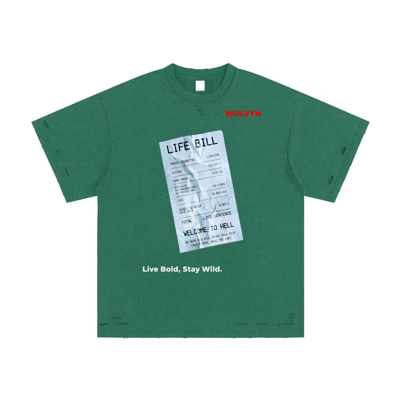 Wolvyn 7 Deadly Sins Heavyweight Cotton Washed Tee