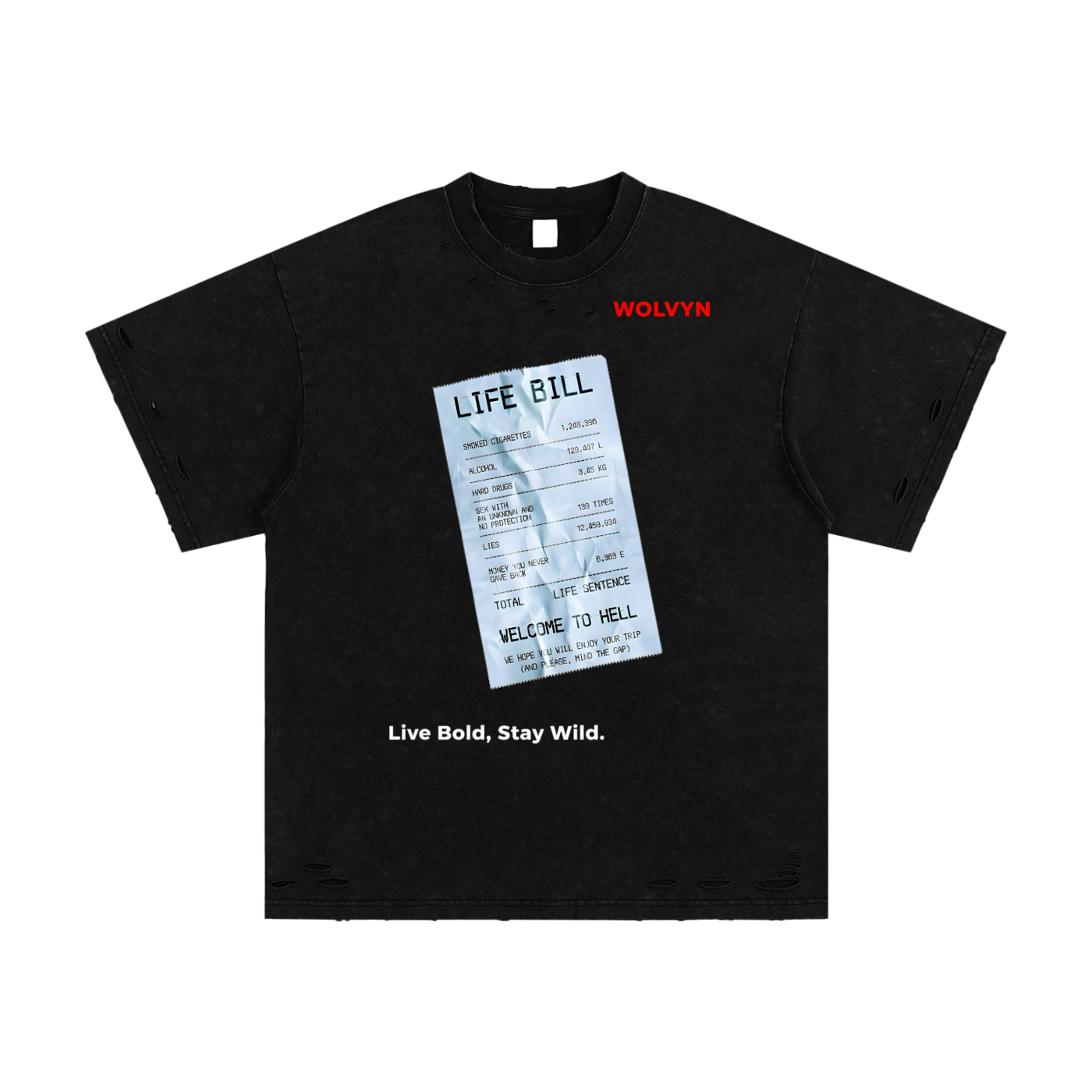 Heavyweight Snow Washed Hand-Frayed T-Shirt unisex loose 100% cotton drop shoulder short sleeve with 40×52cm front print