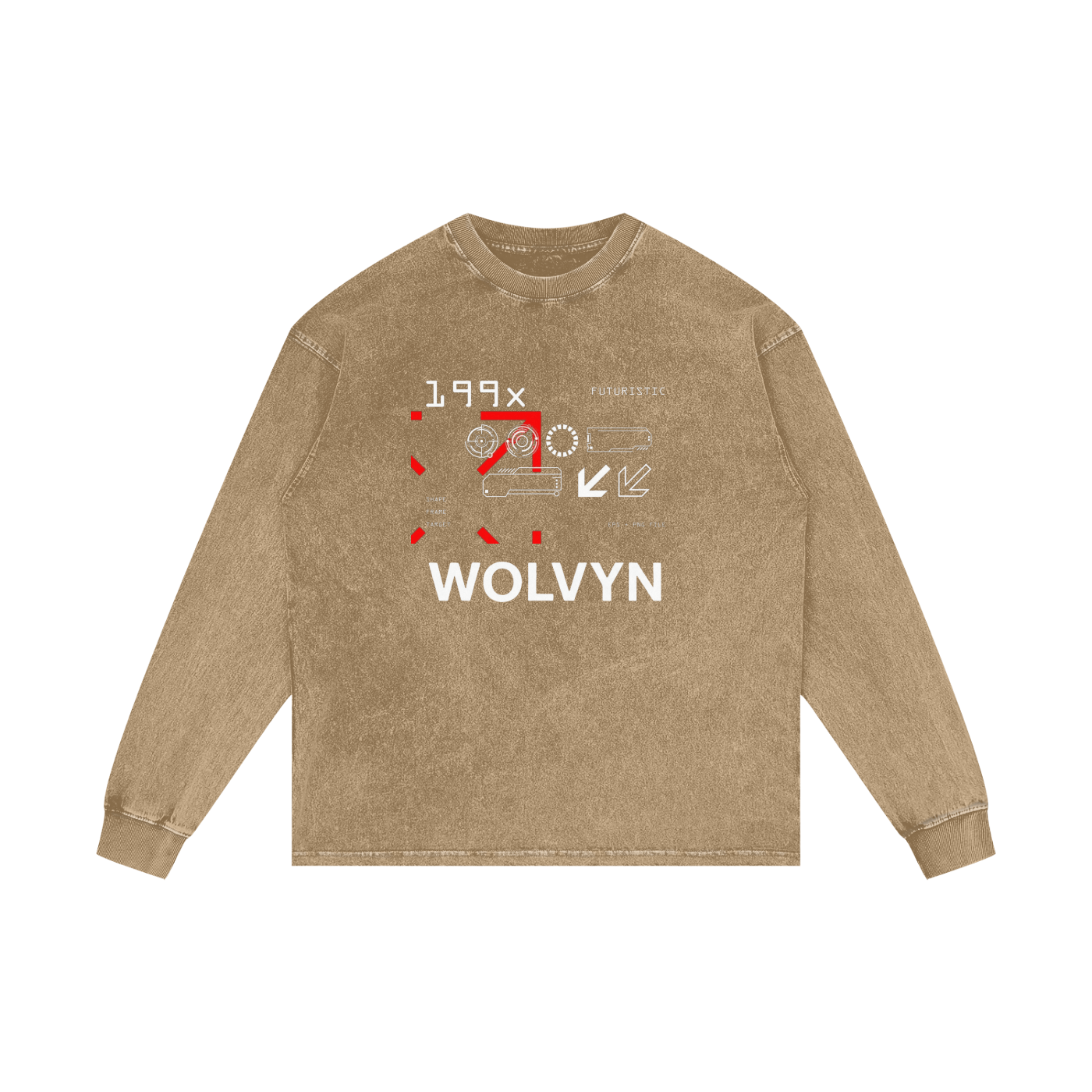Acid Wash Oversize Long Sleeve T-Shirt - Wolvyn Apparel