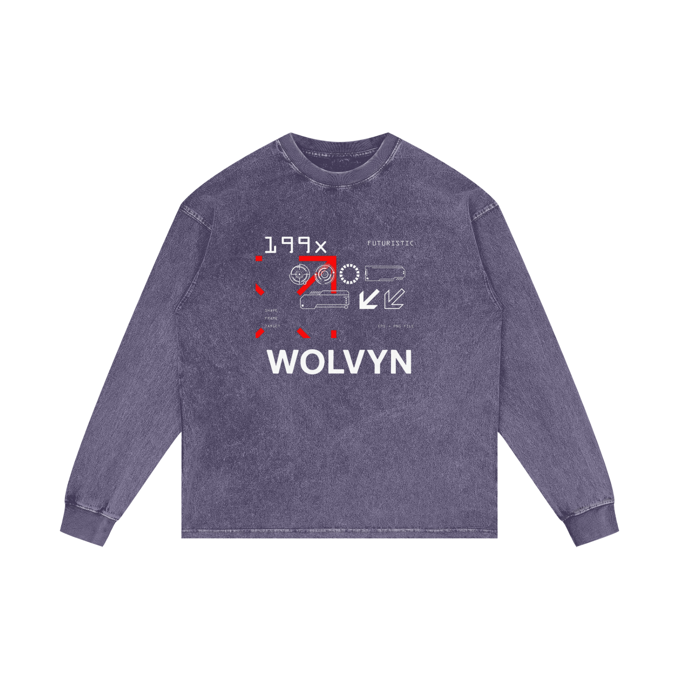 Acid Wash Oversize Long Sleeve T-Shirt - Wolvyn Apparel