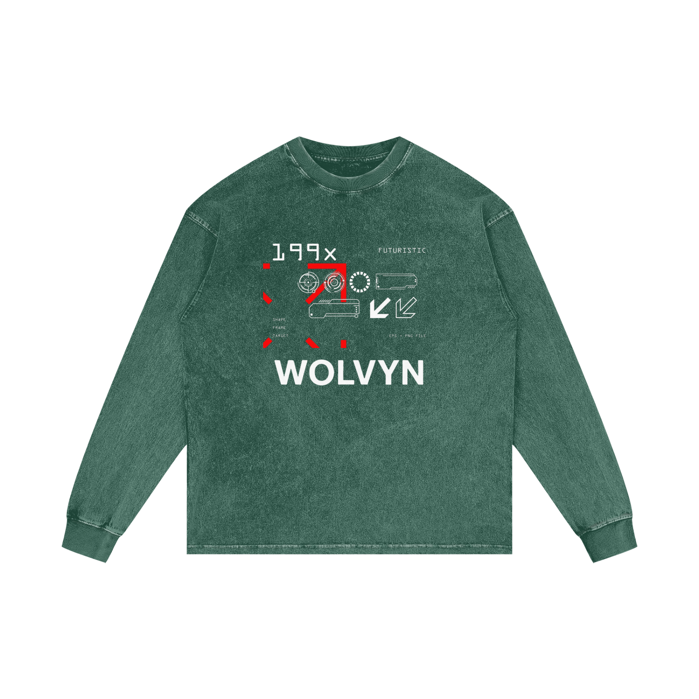 Acid Wash Oversize Long Sleeve T-Shirt - Wolvyn Apparel