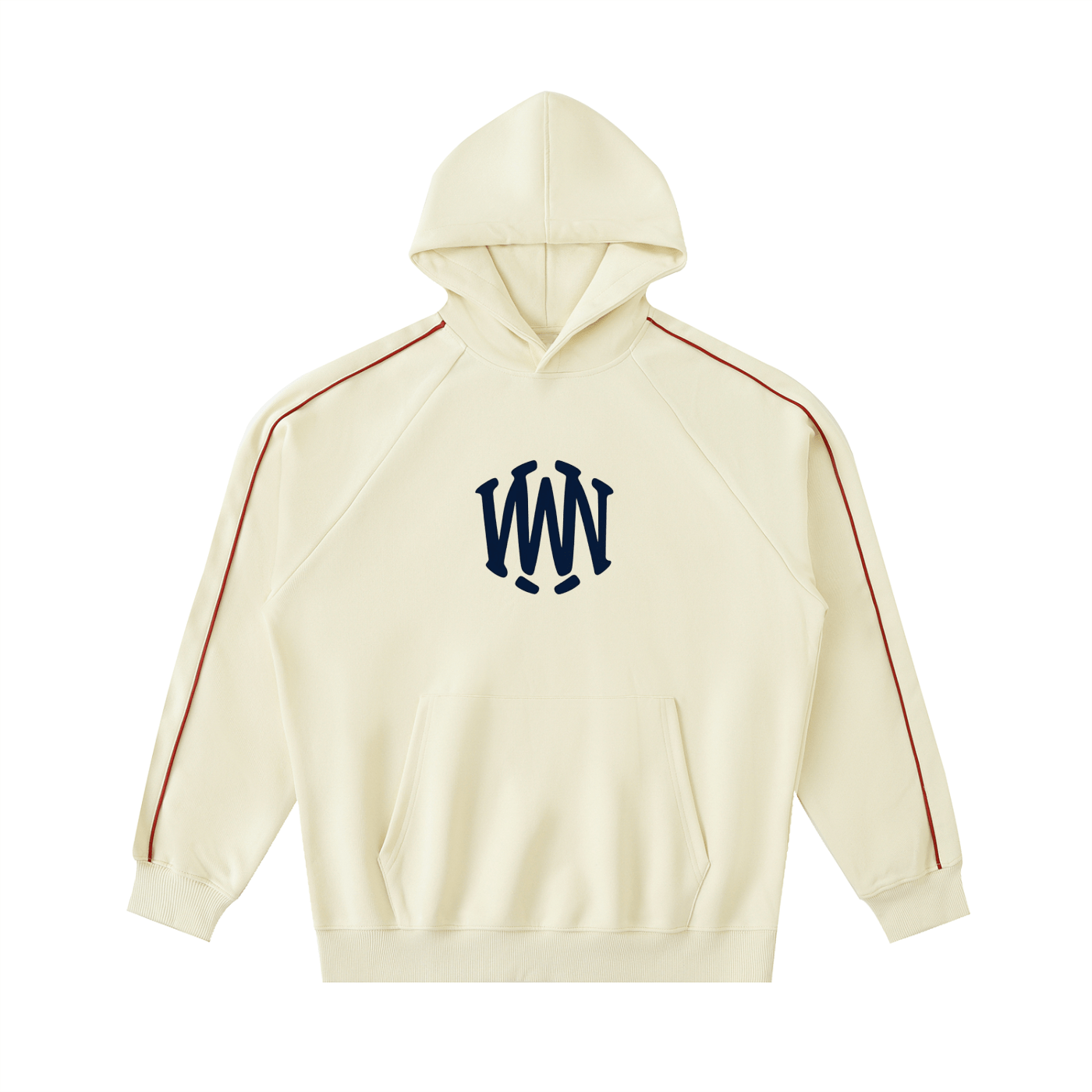 Contrast Piping Raglan Hoodie - Wolvyn Apparel