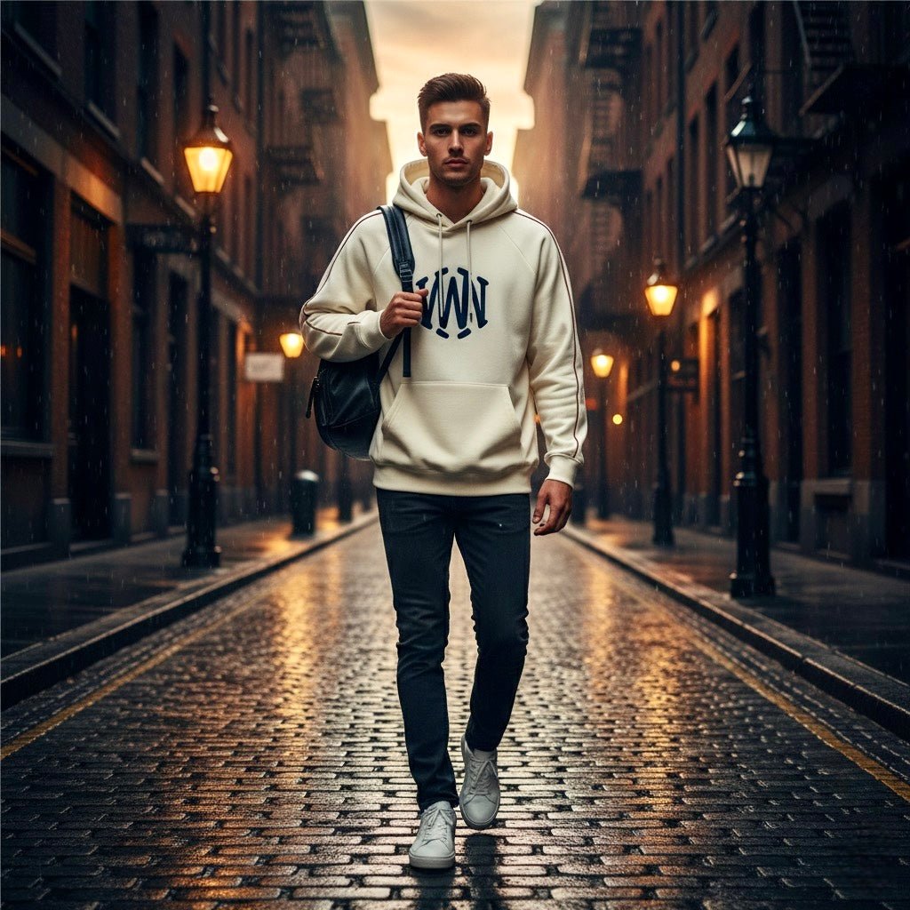 Contrast Piping Raglan Hoodie - Wolvyn Apparel