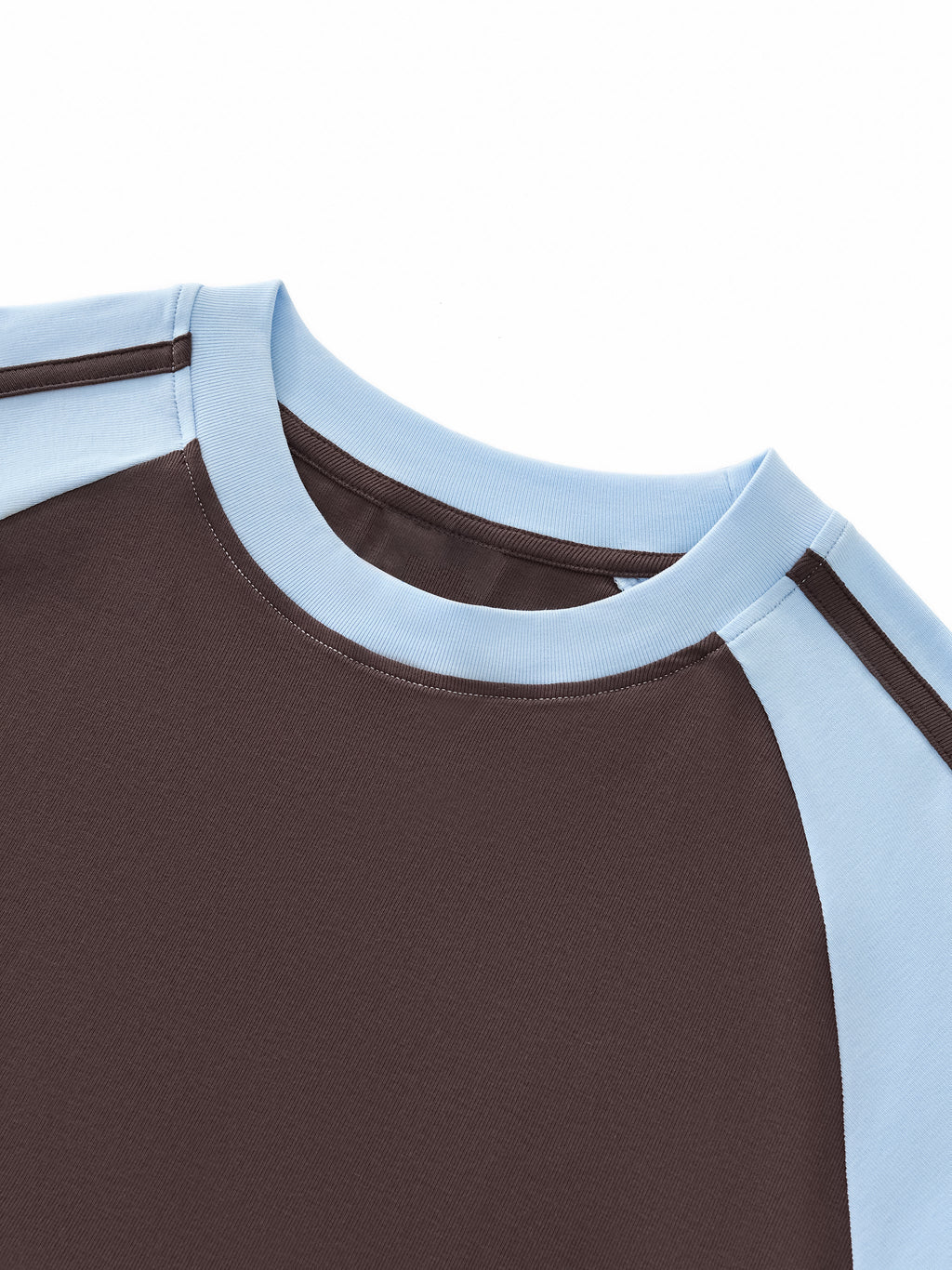 Contrast Stripes Bodycon Raglan Sleeve T-Shirt - Wolvyn Apparel