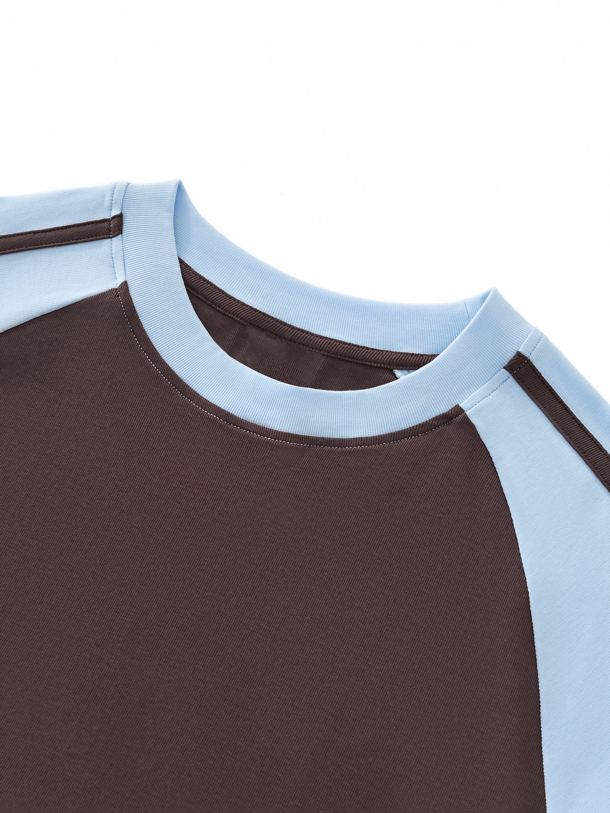 Contrast Stripes Bodycon Raglan Sleeve T-Shirt - Wolvyn Apparel