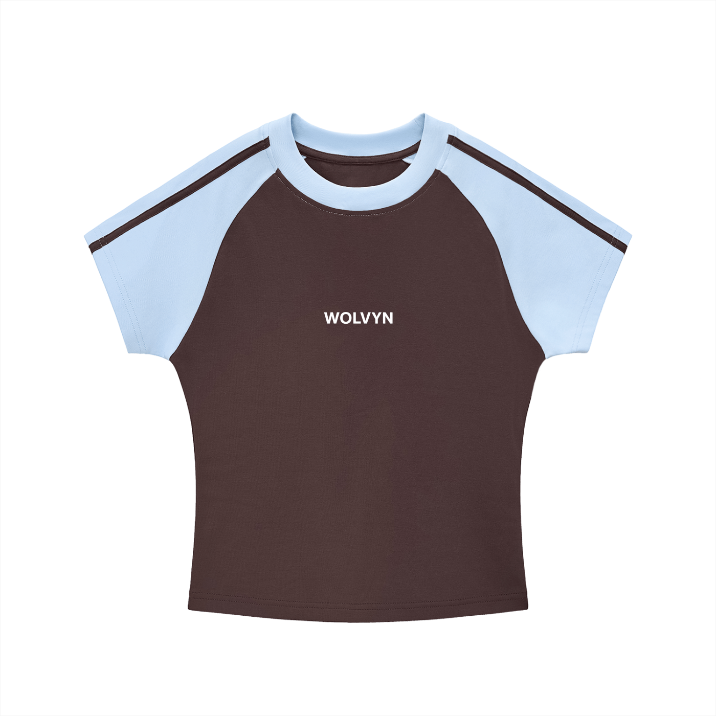 Contrast Stripes Bodycon Raglan Sleeve T-Shirt - Wolvyn Apparel