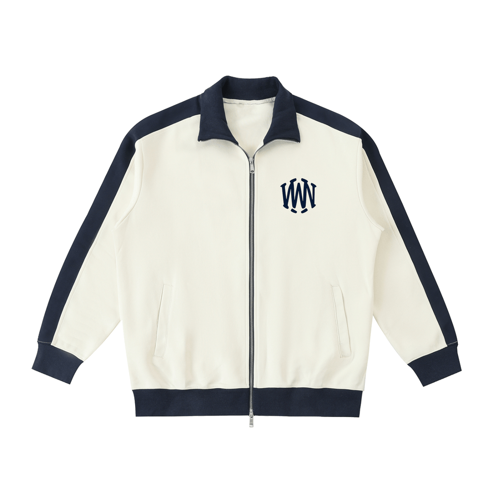 Contrast Trim Stand Collar Jacket - Wolvyn Apparel