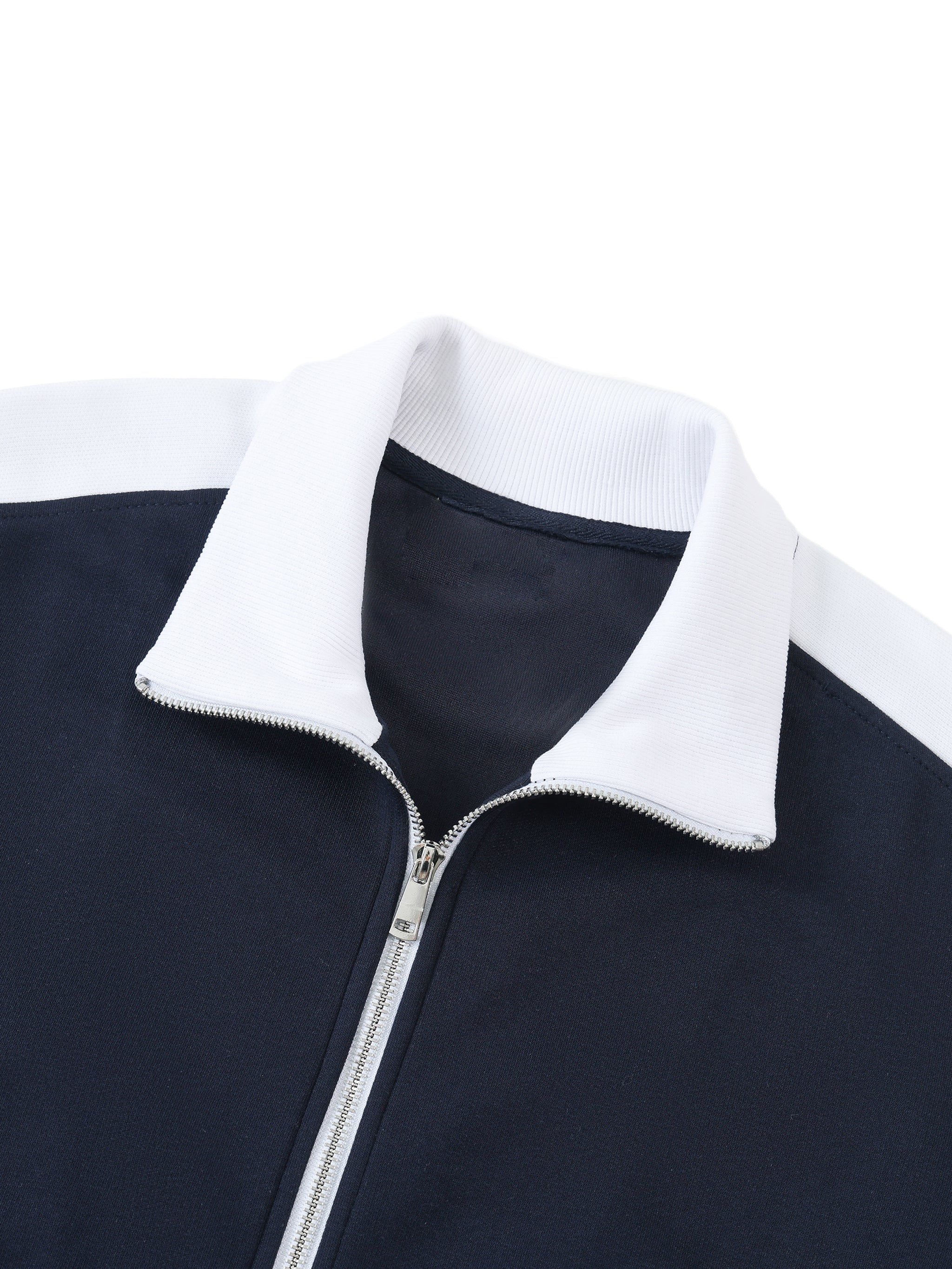Contrast Trim Stand Collar Jacket - Wolvyn Apparel