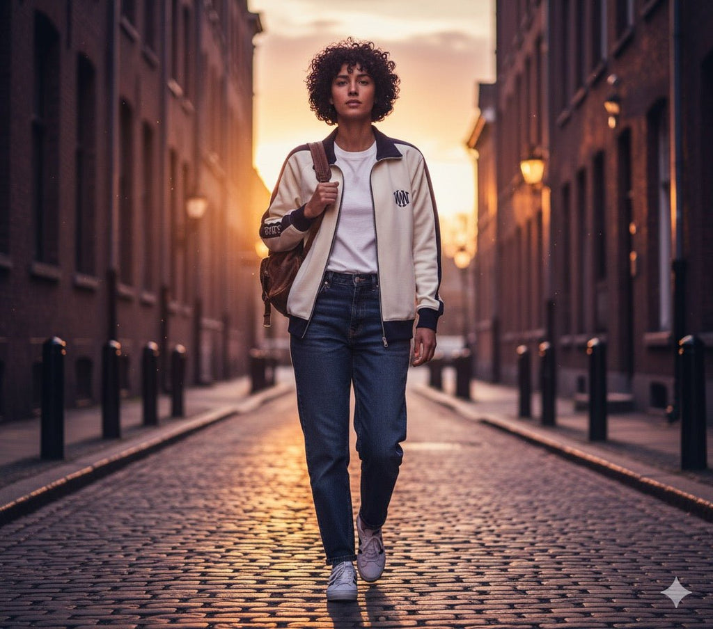 Contrast Trim Stand Collar Jacket - Wolvyn Apparel