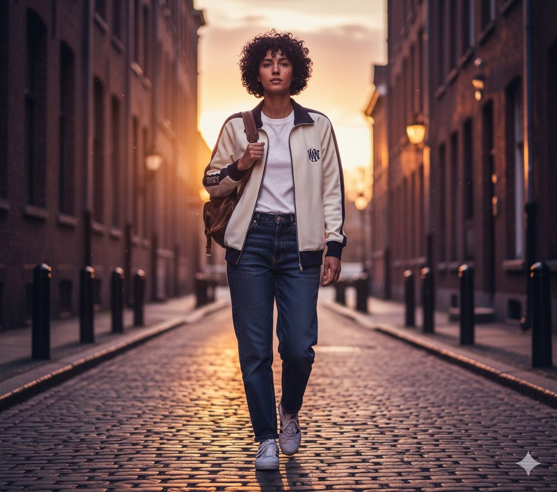 Contrast Trim Stand Collar Jacket - Wolvyn Apparel