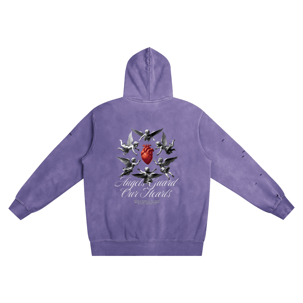 Distressed Vintage Wash Hoodie - Wolvyn Apparel