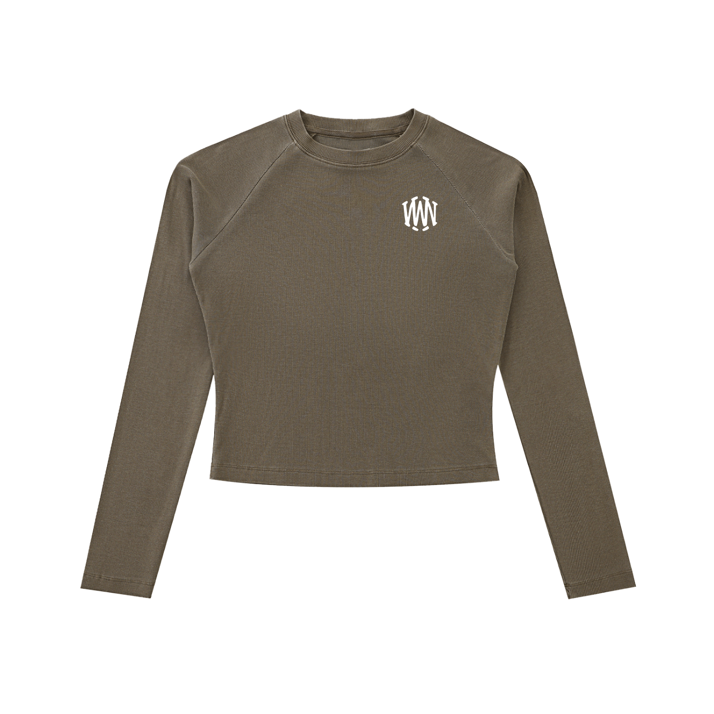 Dyed Washed Raglan Long Sleeve Slim T-Shirt - Wolvyn Apparel