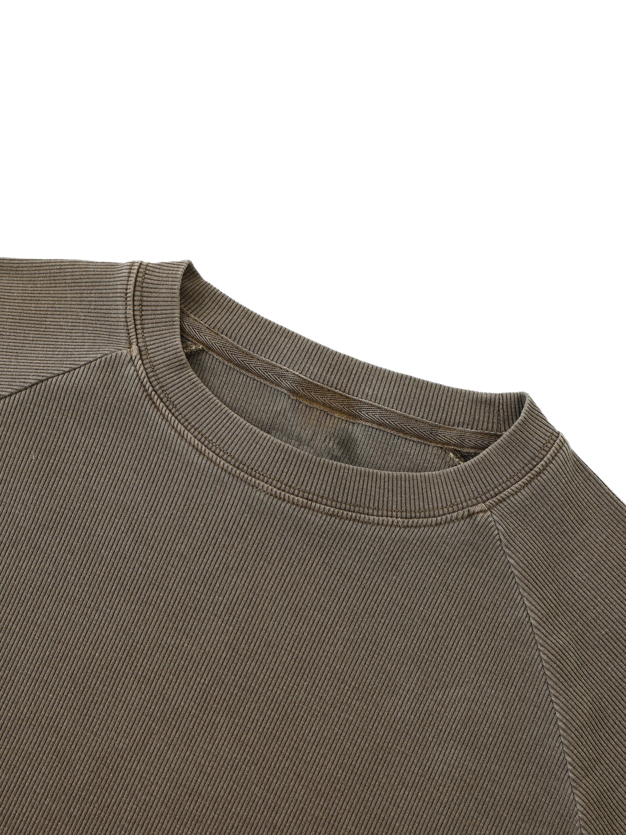 Dyed Washed Raglan Long Sleeve Slim T-Shirt - Wolvyn Apparel