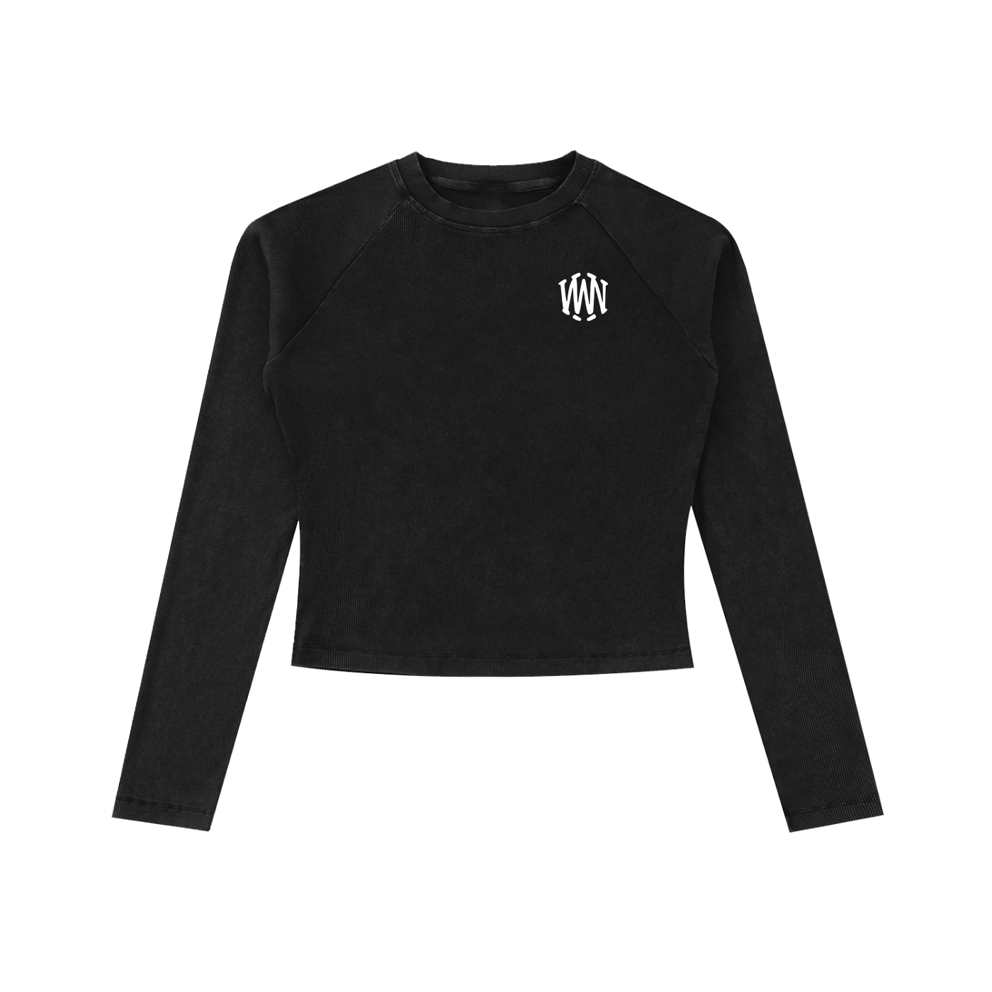 Dyed Washed Raglan Long Sleeve Slim T-Shirt - Wolvyn Apparel