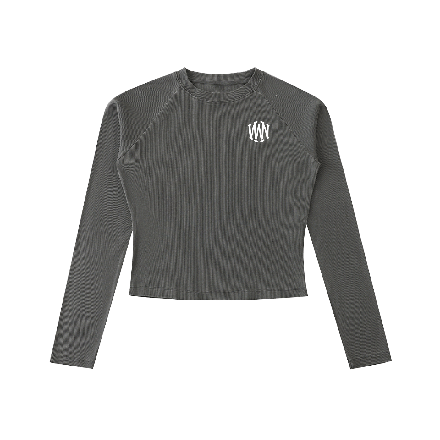 Dyed Washed Raglan Long Sleeve Slim T-Shirt - Wolvyn Apparel