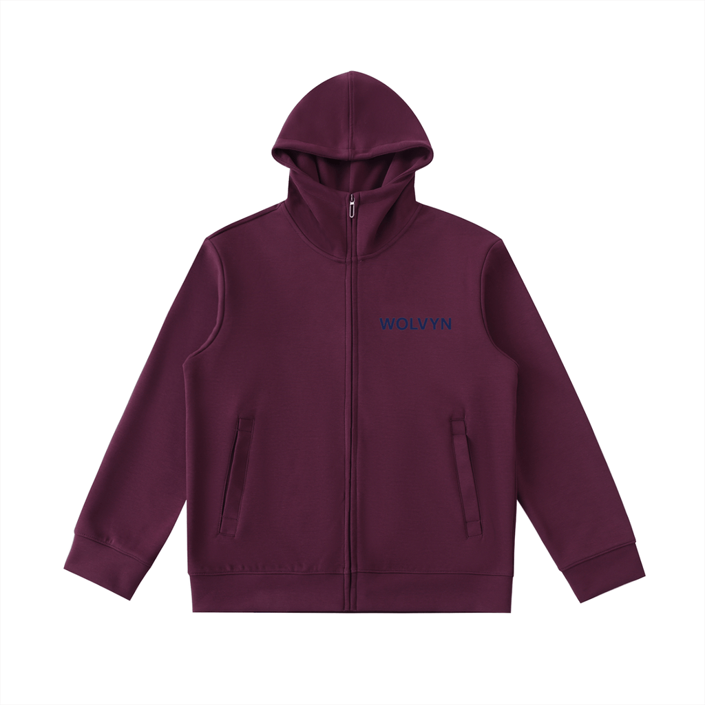Essential Heavyweight High Neck Zip - Up Hoodie - Wolvyn Apparel