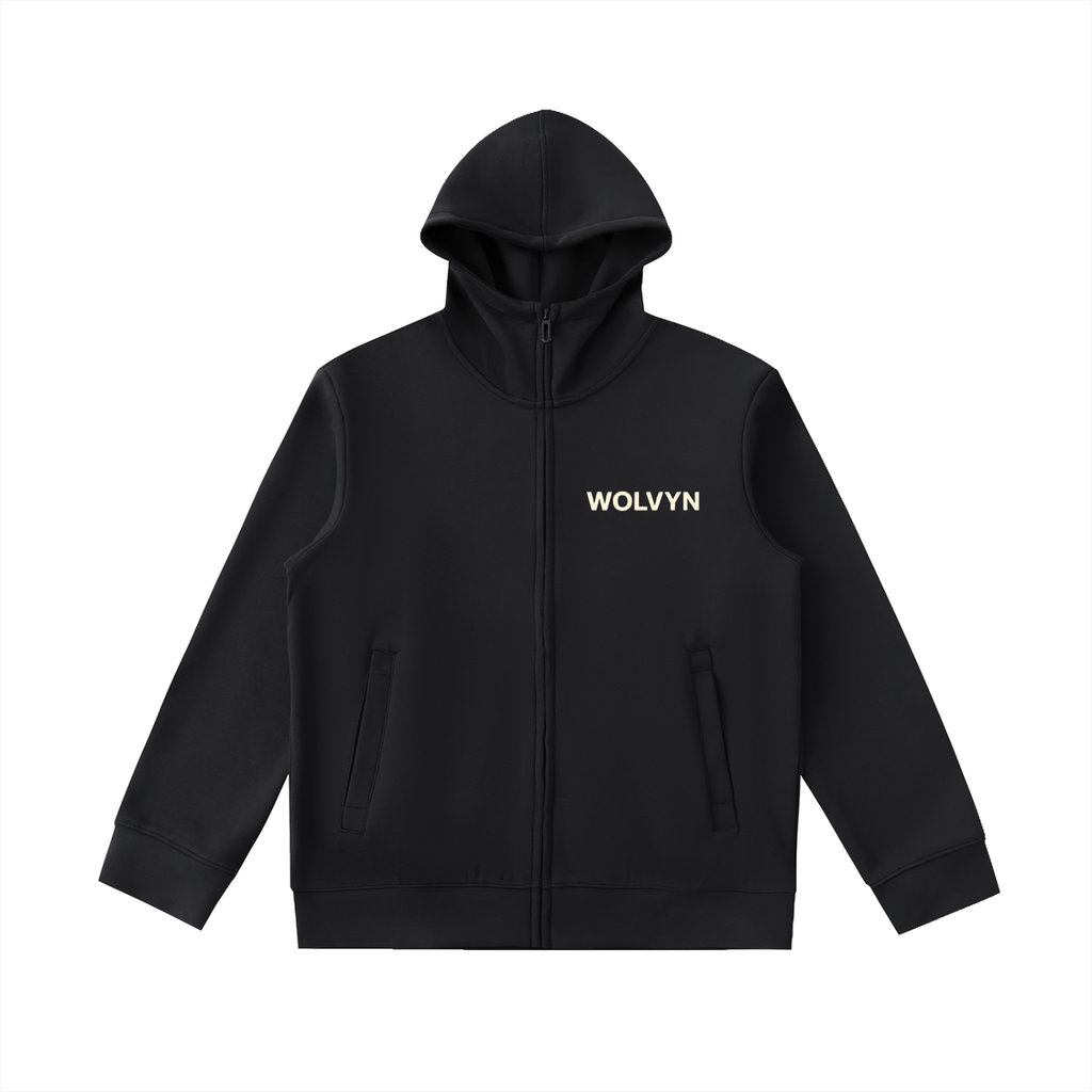 Essential Heavyweight High Neck Zip - Up Hoodie - Wolvyn Apparel