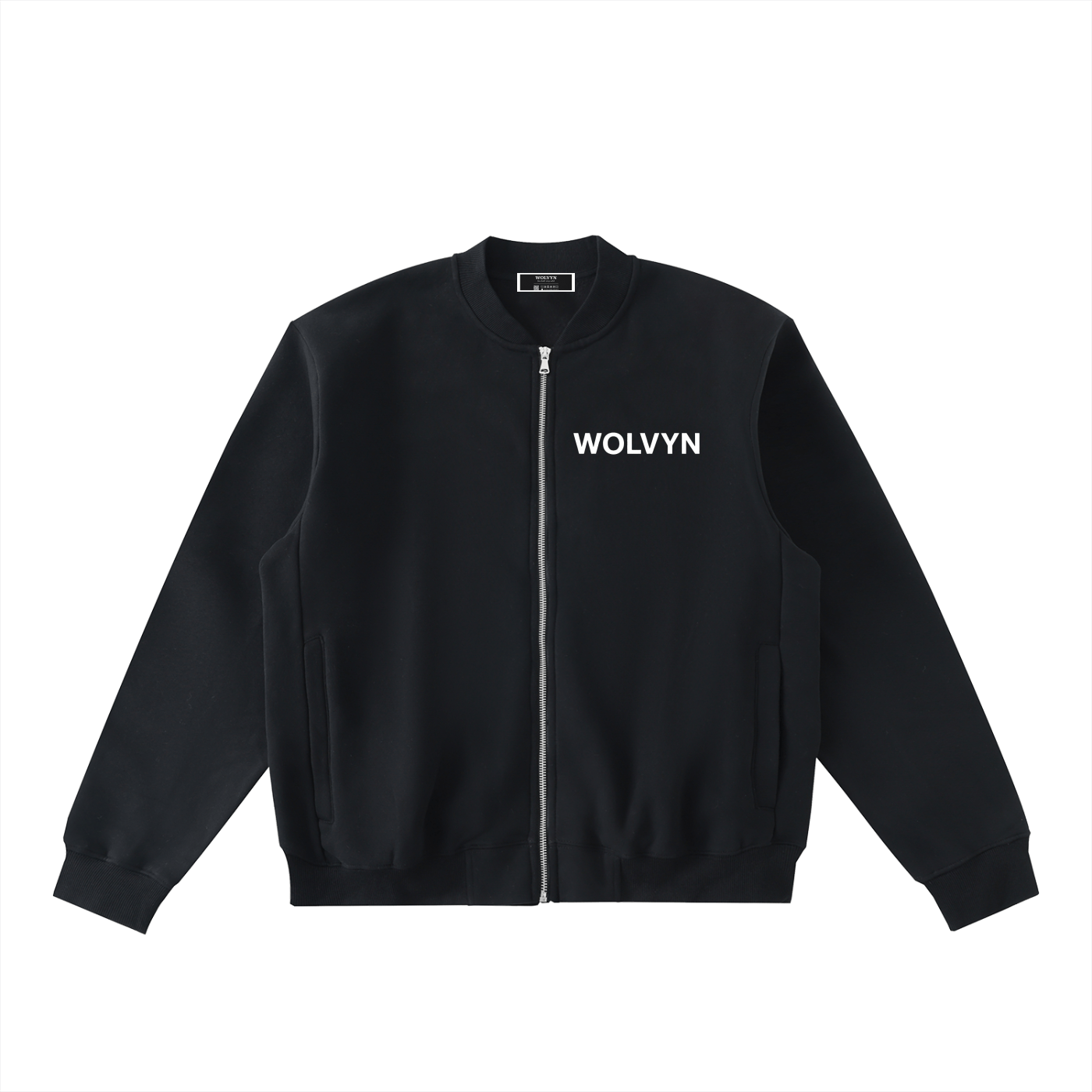 Essential Zip - Up Fleeced Varsity Jacket - Wolvyn Apparel