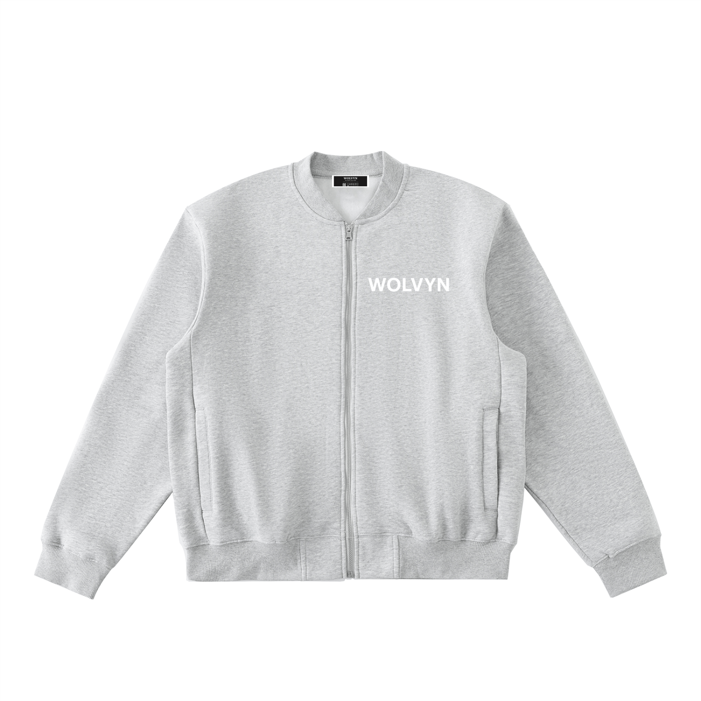 Essential Zip - Up Fleeced Varsity Jacket - Wolvyn Apparel