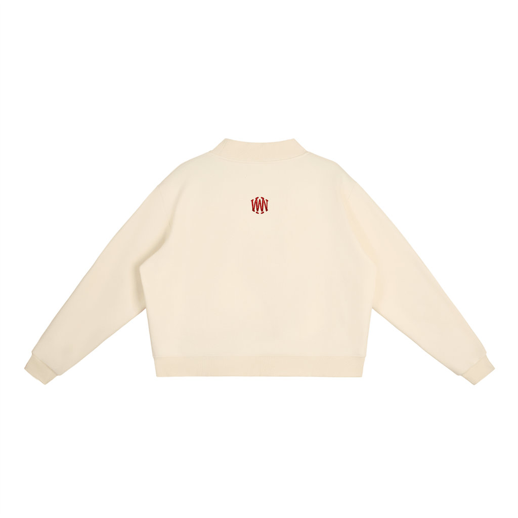 Fleece Mock Neck Crop Sweat - Wolvyn Apparel