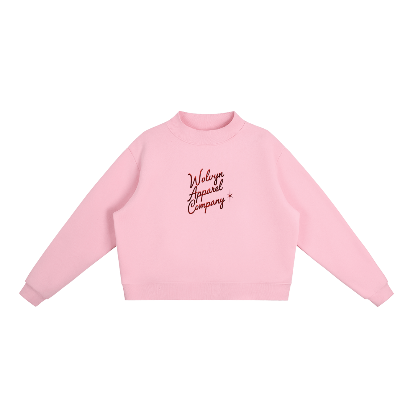 Fleece Mock Neck Crop Sweat - Wolvyn Apparel