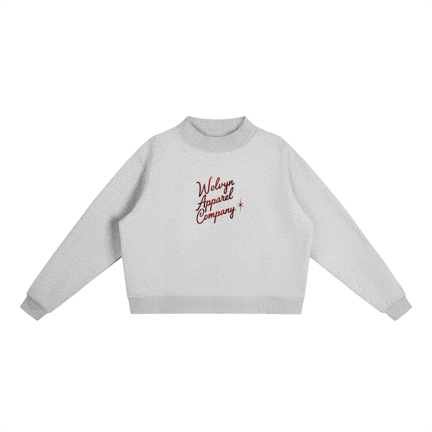 Fleece Mock Neck Crop Sweat - Wolvyn Apparel