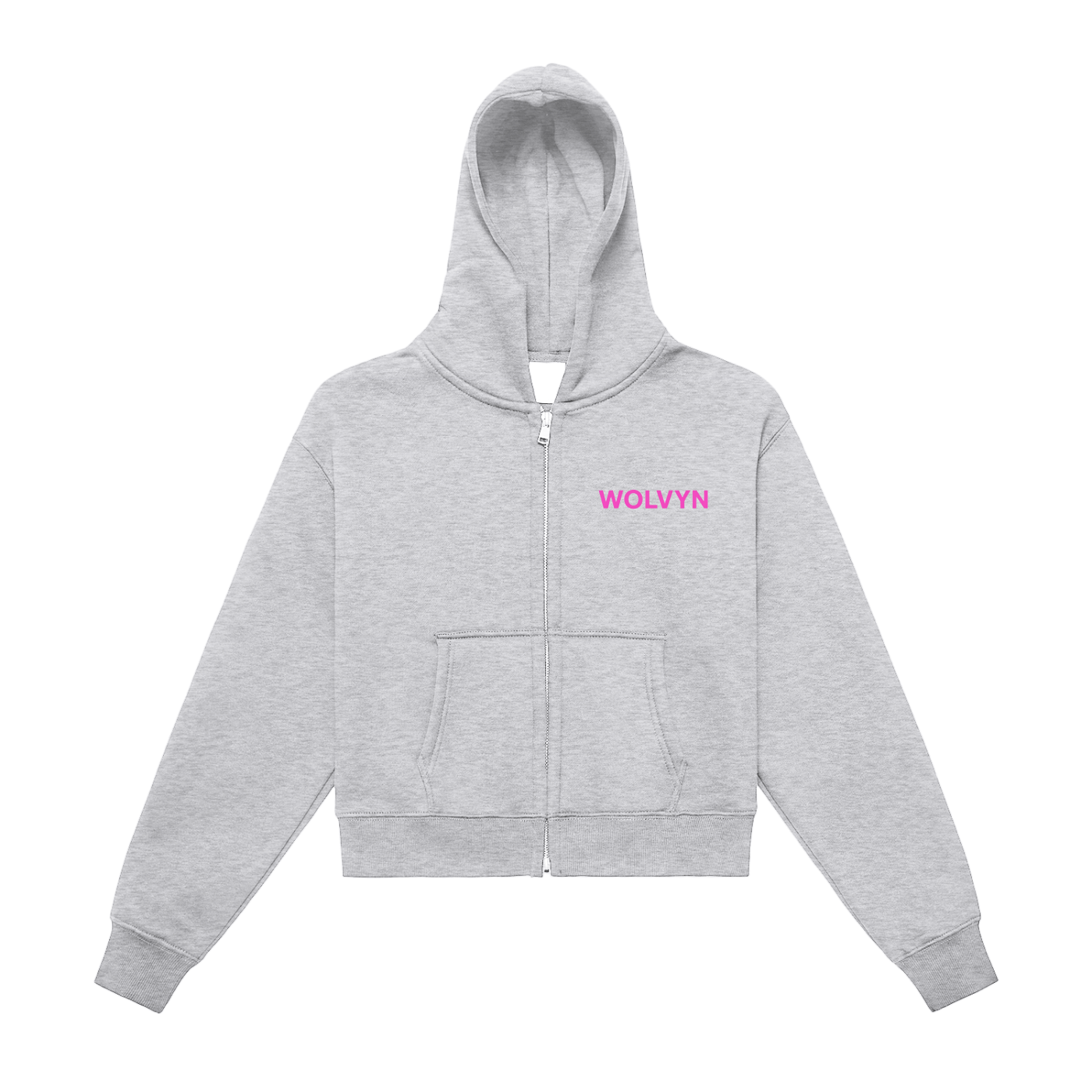 Fleeced Zip - Up Cropped Hoodie - Wolvyn Apparel