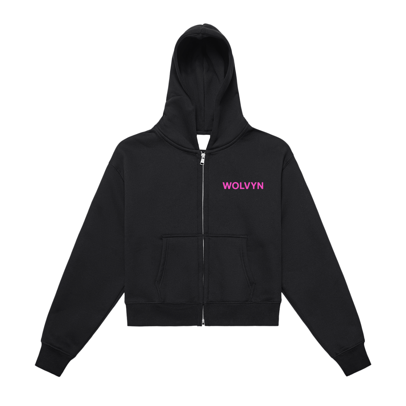 Fleeced Zip - Up Cropped Hoodie - Wolvyn Apparel