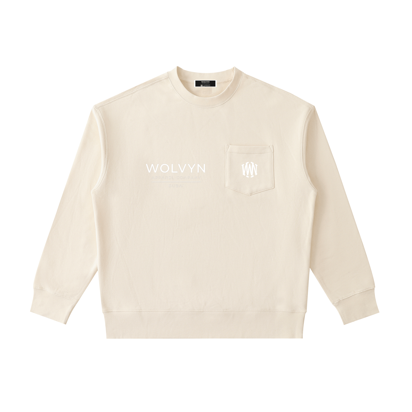 Heavyweight Patch Pocket Crewneck Sweatshirt - Wolvyn Apparel