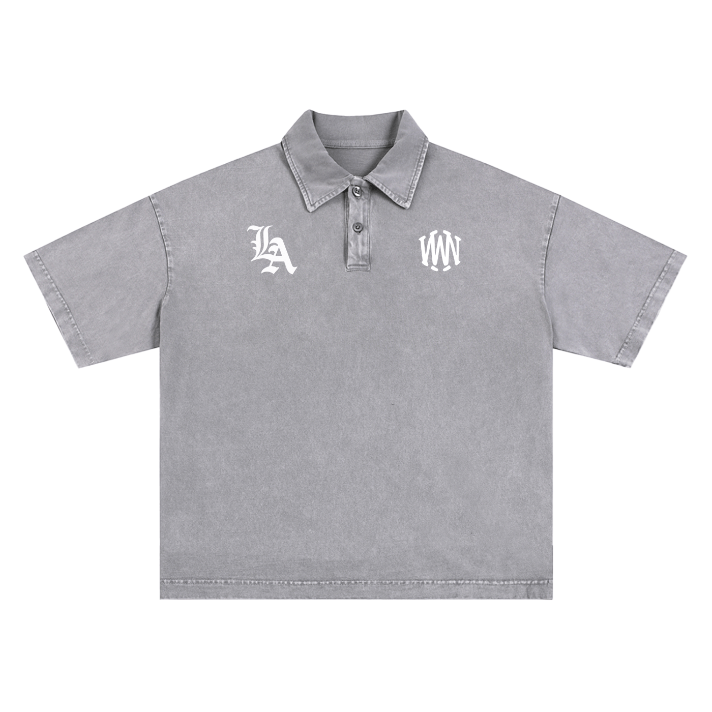 Heavyweight Snow - Washed Polo T-Shirt - Wolvyn Apparel