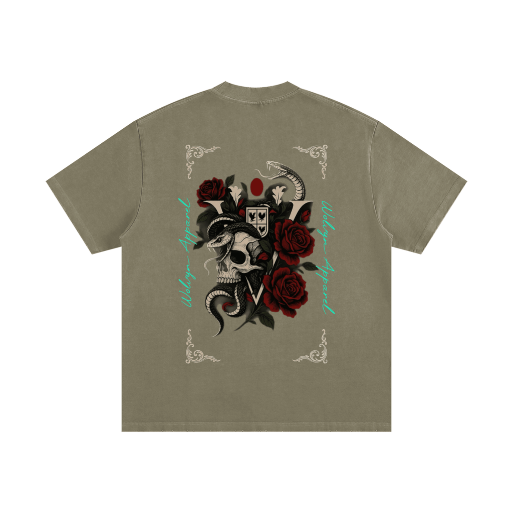 Heavyweight Vintage Washed Frayed T-Shirt - Wolvyn Apparel