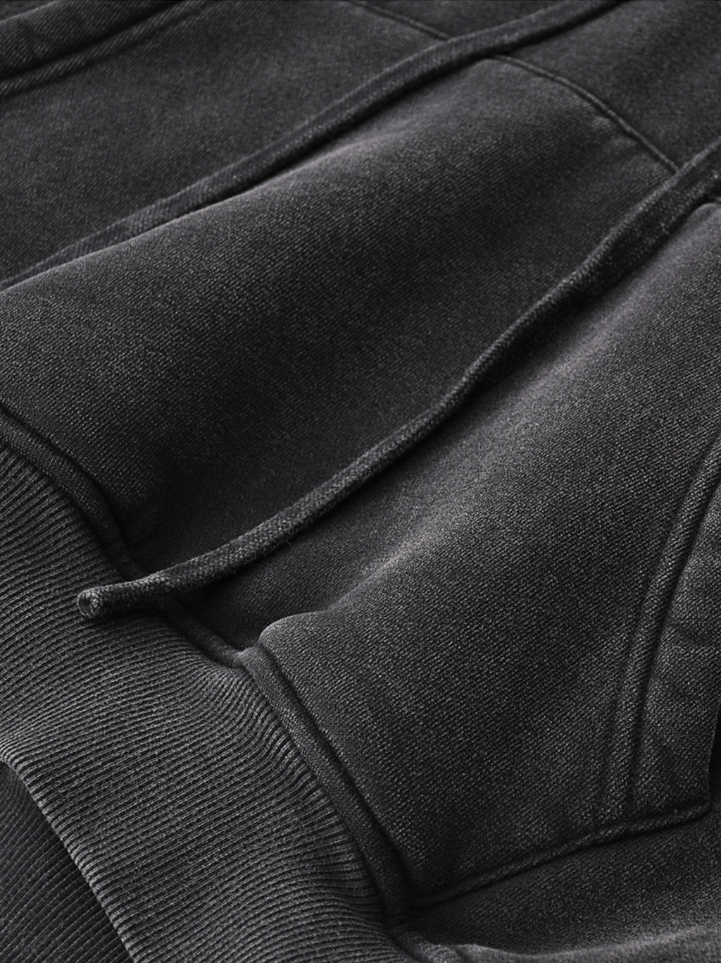 Wolvyn Script Star Snow Washed Cropped Hoodie