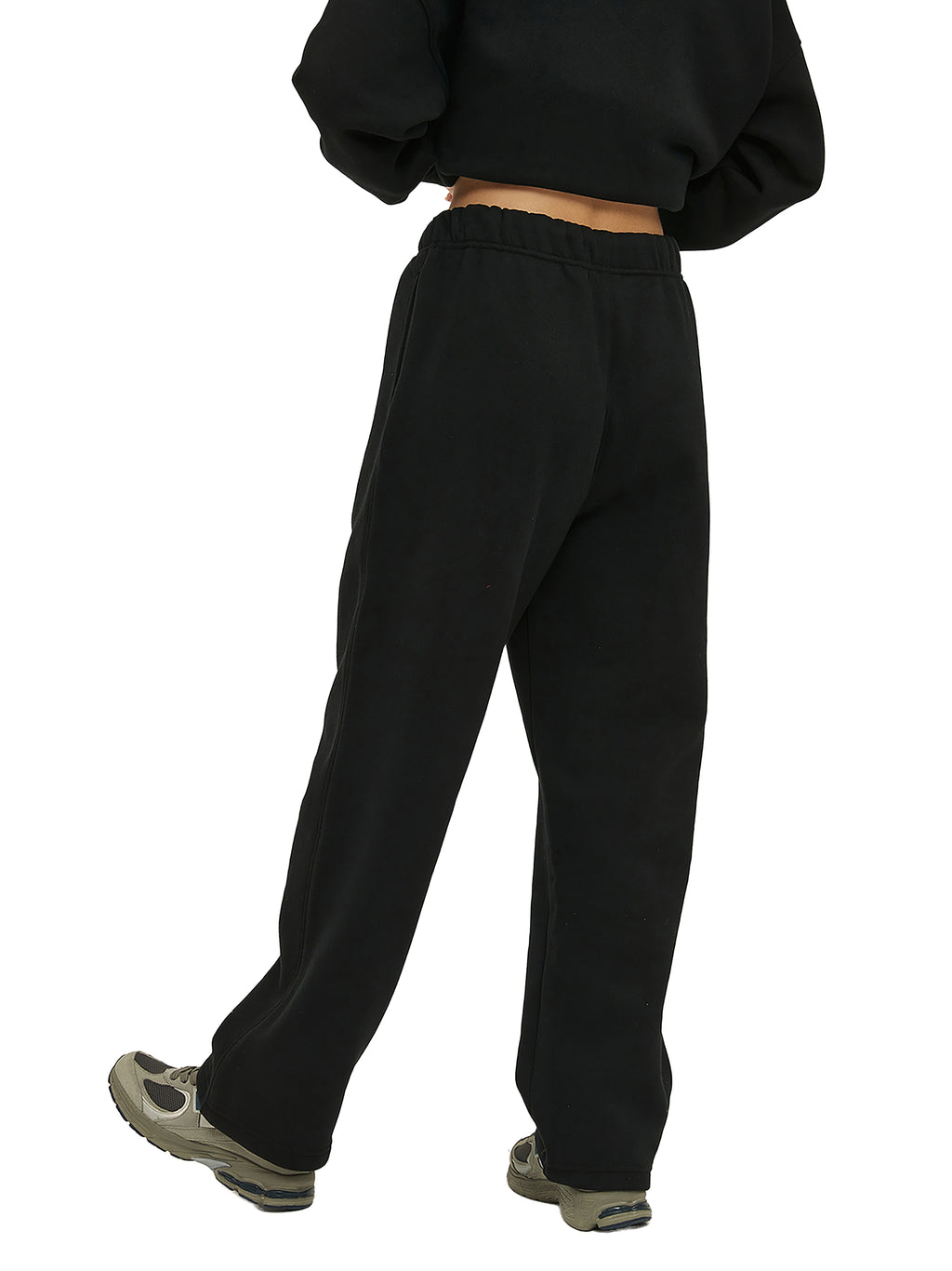 Wolvyn Unisex Solid Color Fleece Straight Leg Pants
