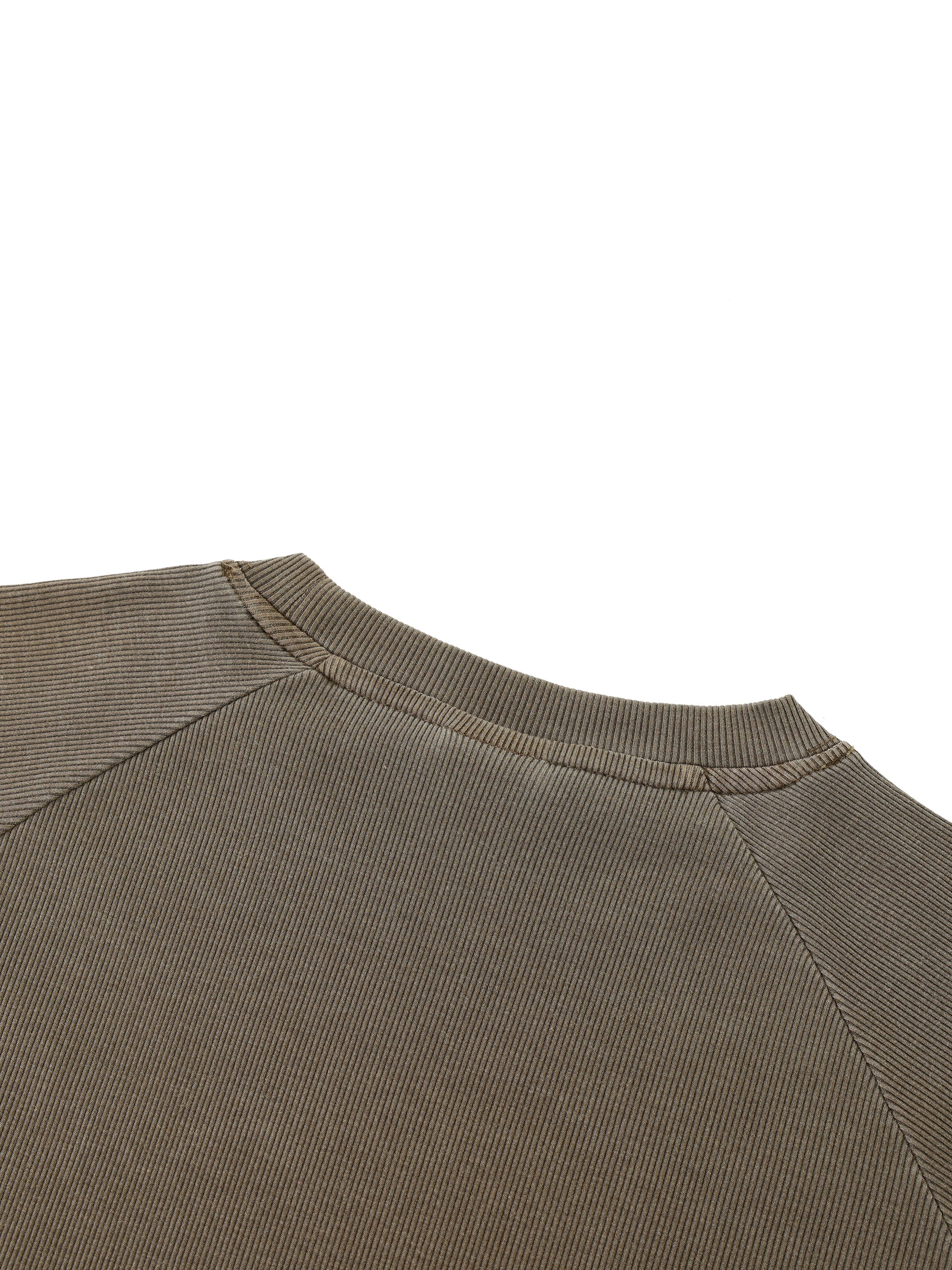 Wolvyn Dyed Washed Raglan Long Sleeve Slim T-Shirt