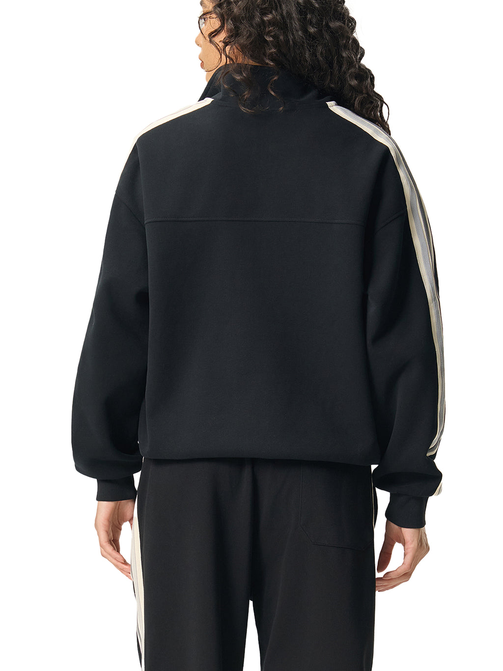 Wolvyn Chi Contrast Side-Stripe Stand Collar Jacket