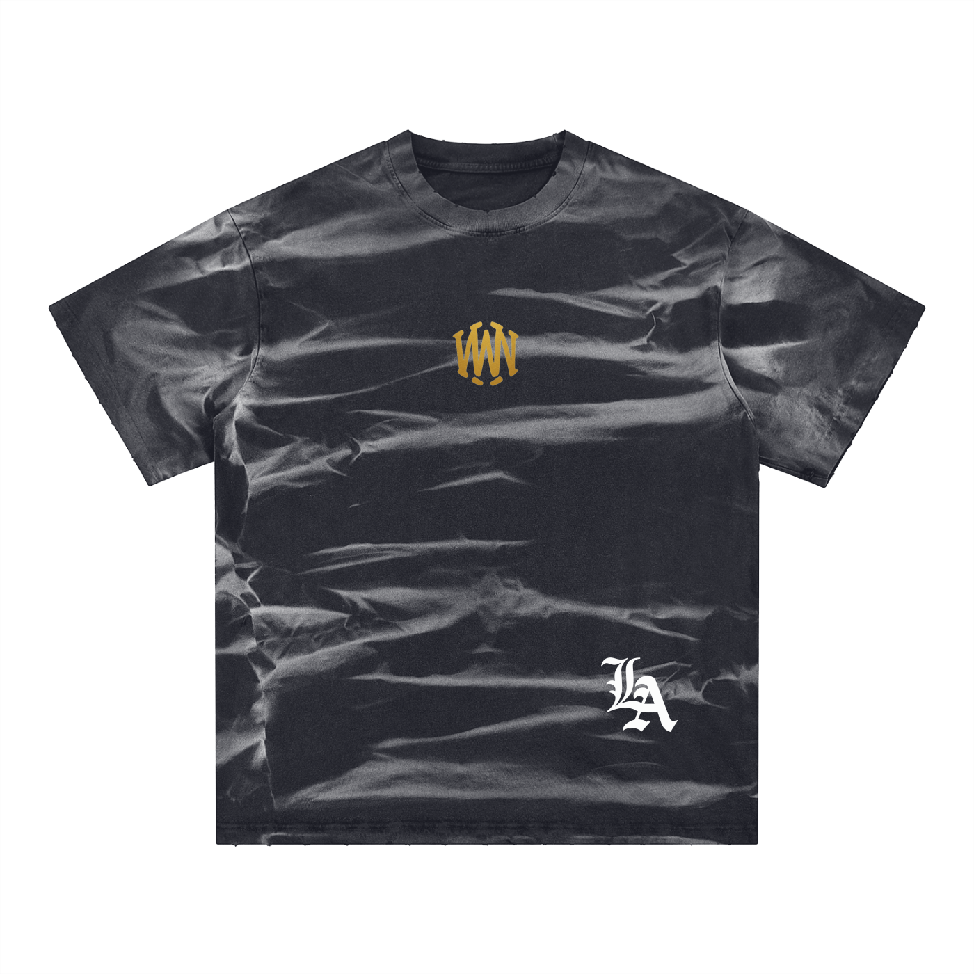 Irregular Stripe Frayed Edge T-Shirt - Wolvyn Apparel