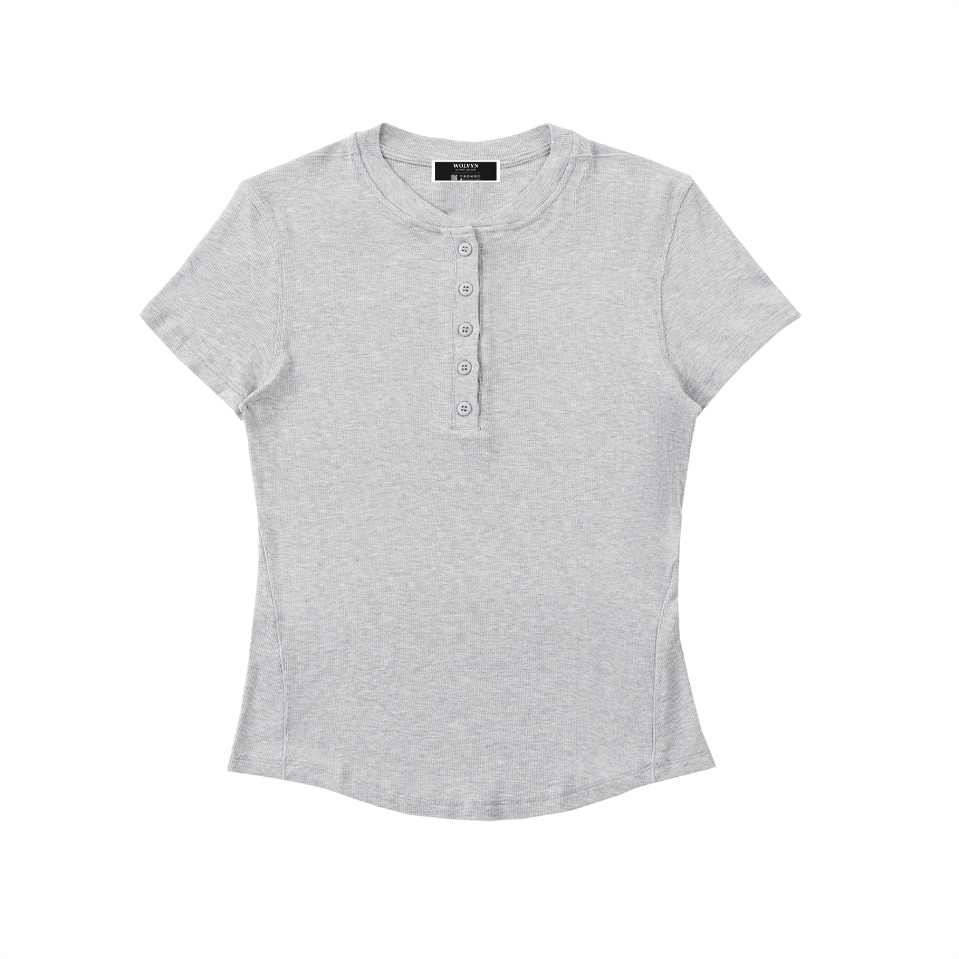 Modal Bodycon Henley Tee - Wolvyn Apparel