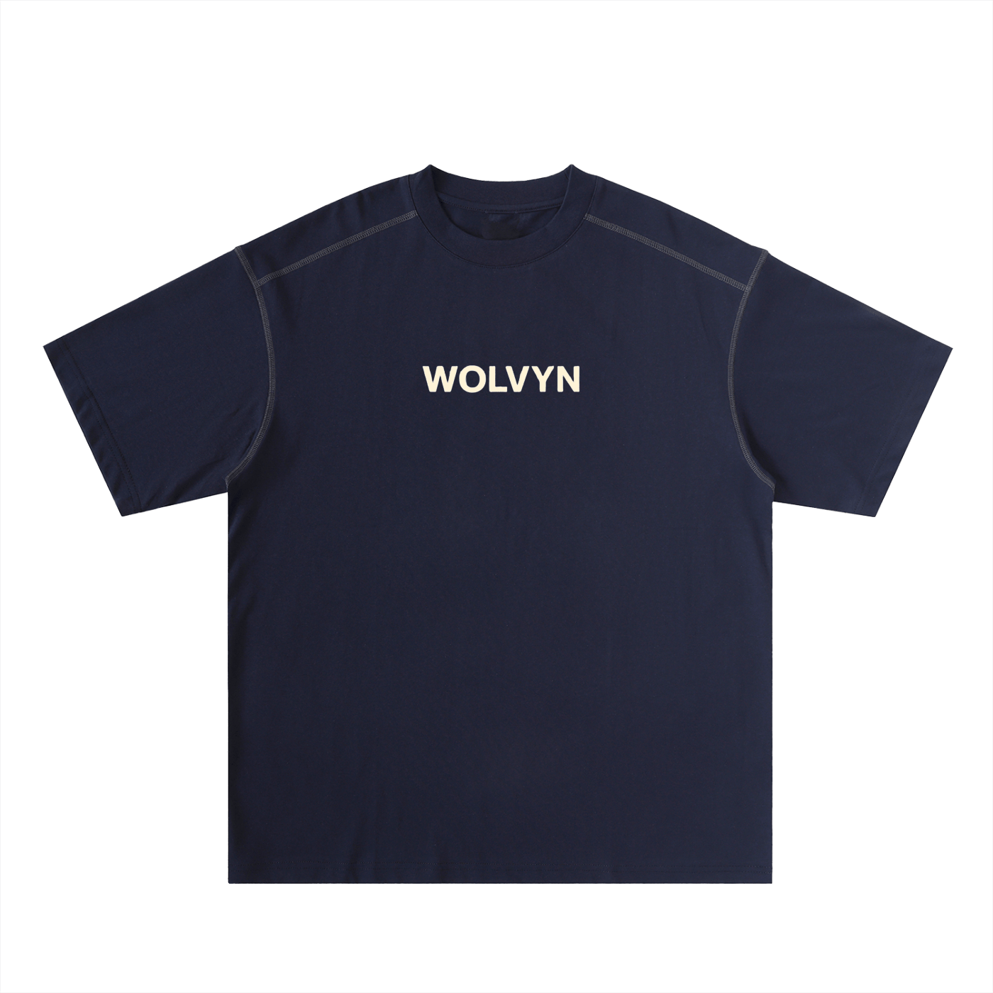 Oversized Contrast - Stitched Cotton Tee - Wolvyn Apparel