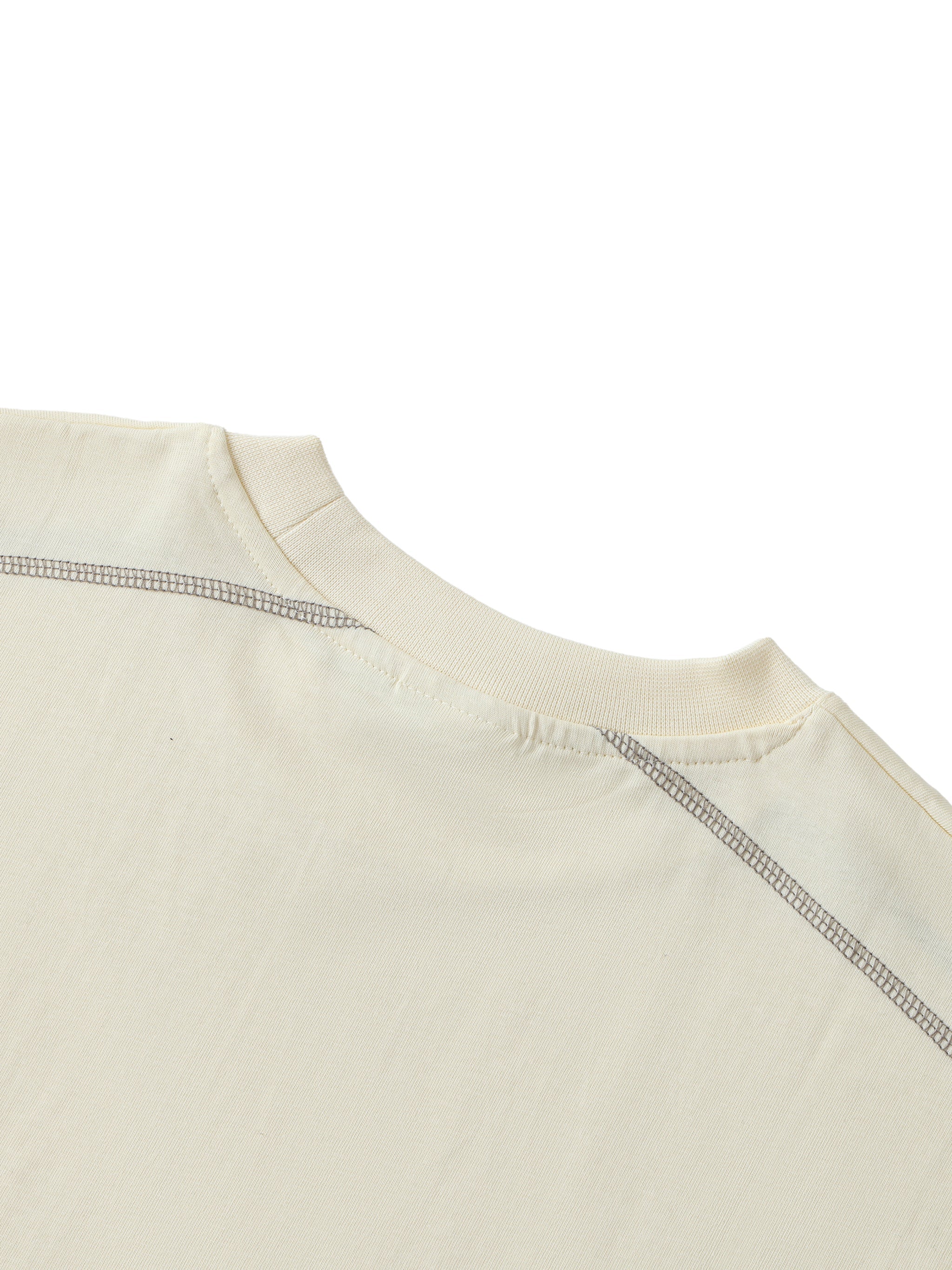 Oversized Contrast - Stitched Cotton Tee - Wolvyn Apparel