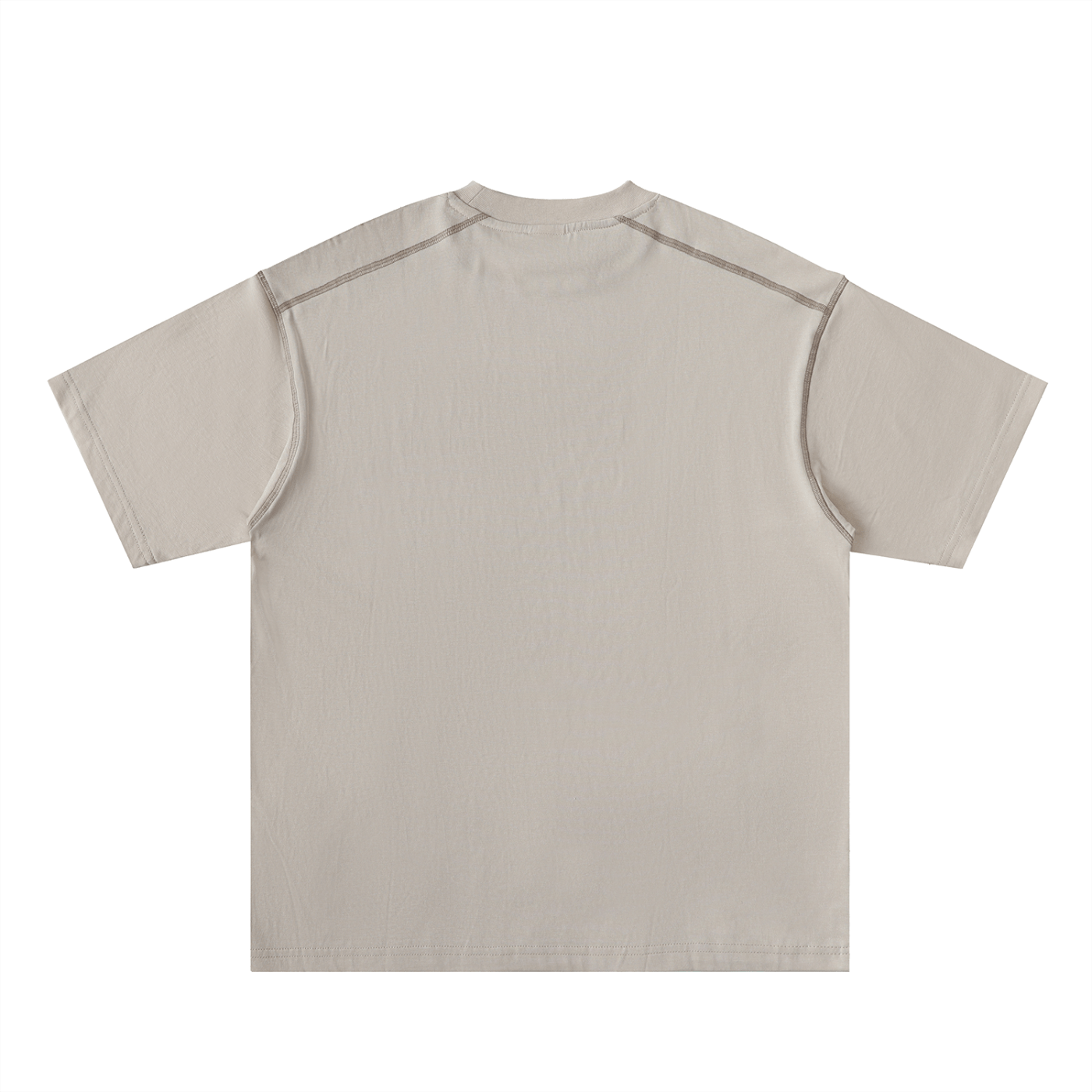 Oversized Contrast - Stitched Cotton Tee - Wolvyn Apparel