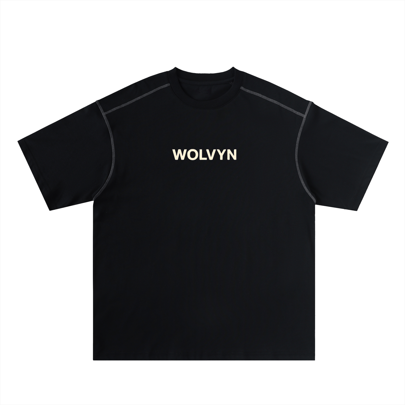 Oversized Contrast - Stitched Cotton Tee - Wolvyn Apparel
