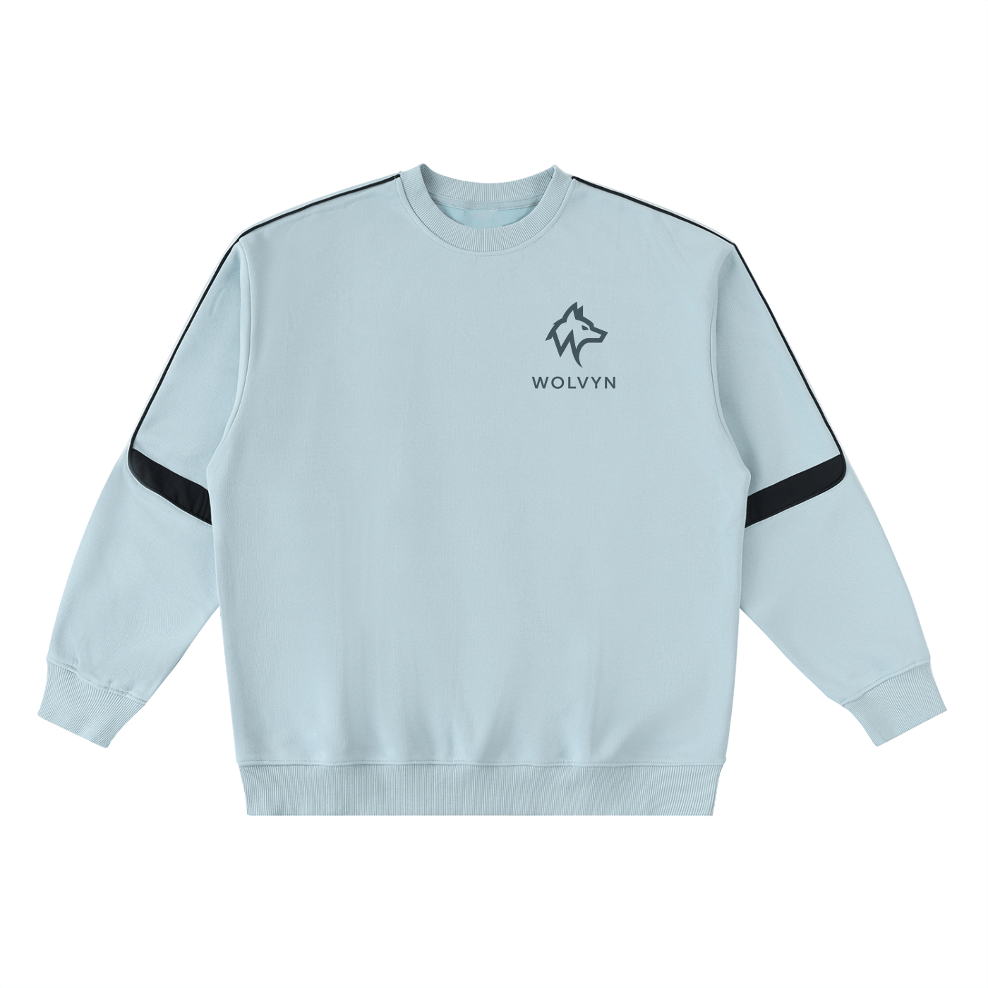 Oversized Crewneck Taped Sweatshirt - Wolvyn Apparel
