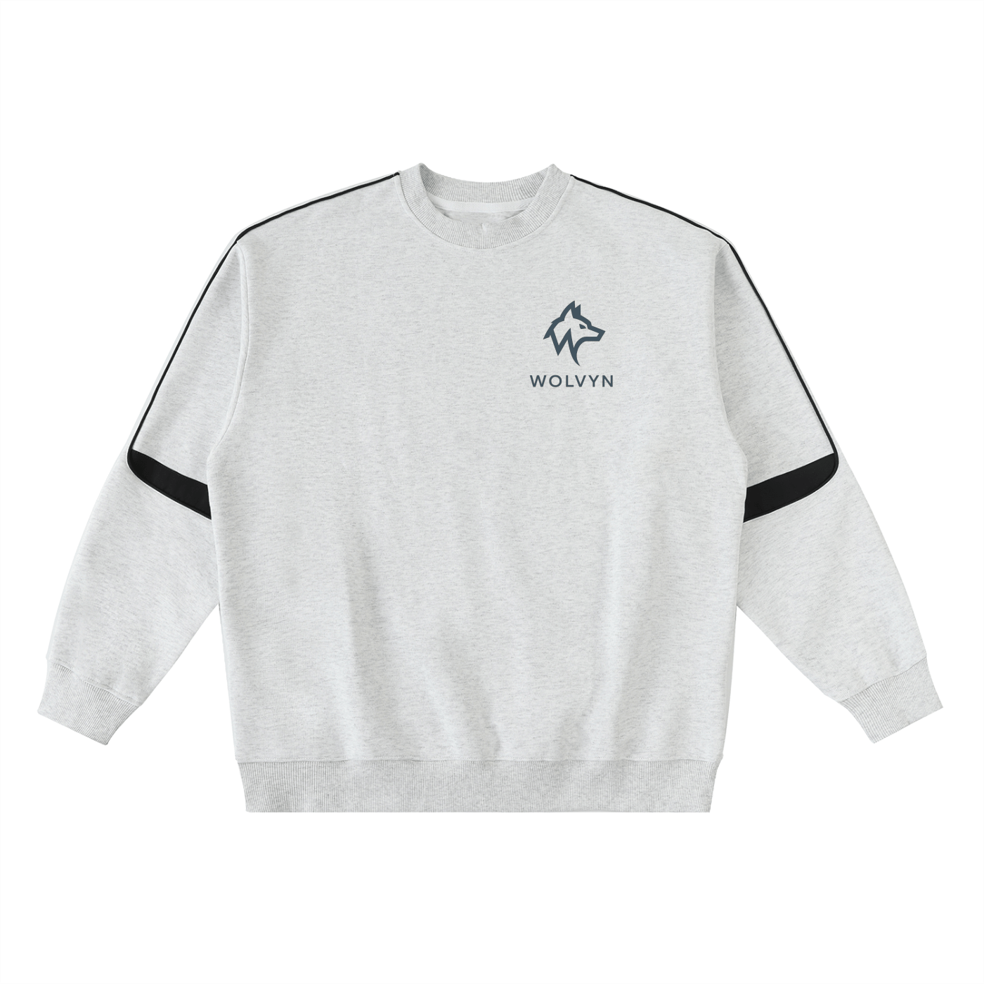 Oversized Crewneck Taped Sweatshirt - Wolvyn Apparel