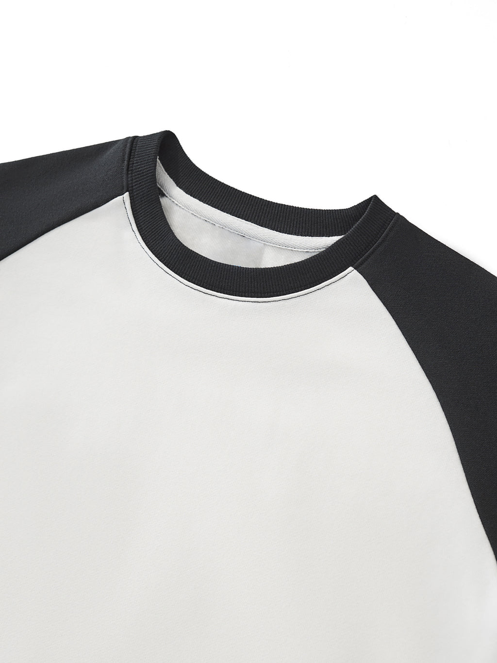 Raw - Hem Color - Block Raglan Crop Sweatshirt - Wolvyn Apparel