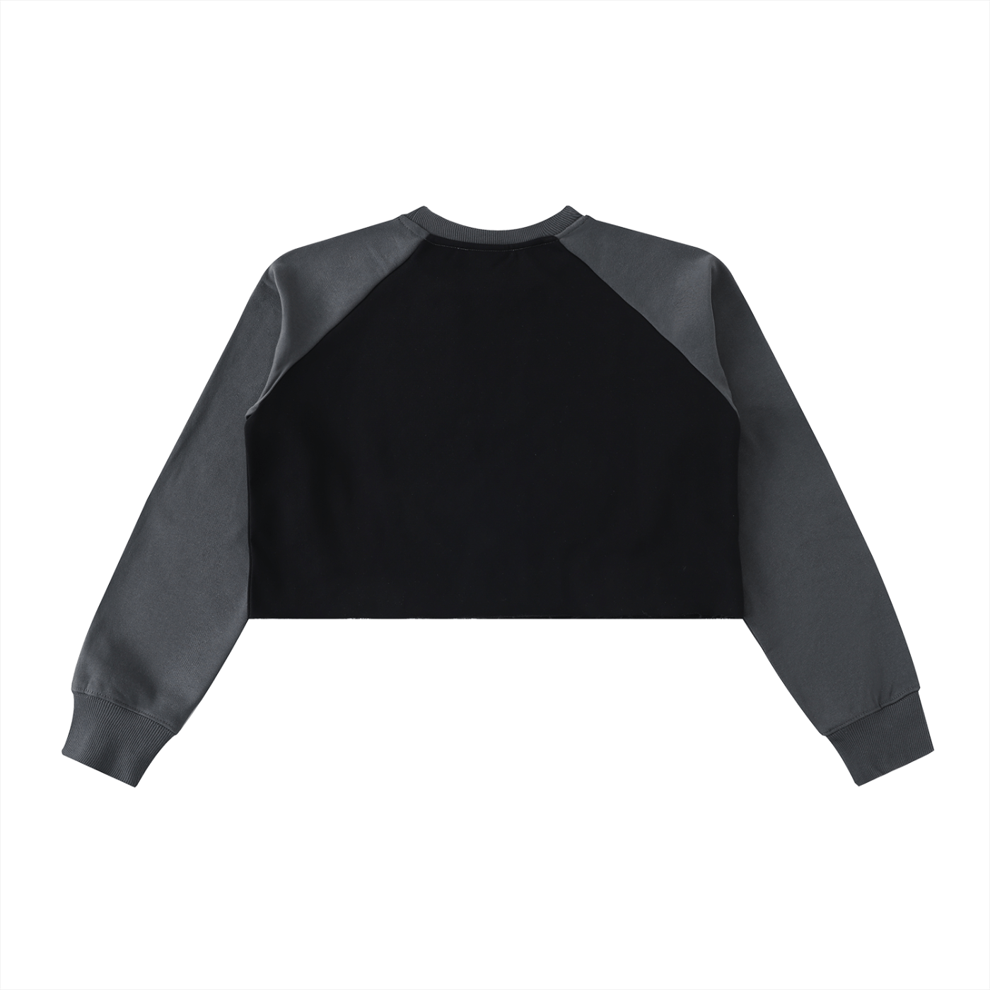 Raw - Hem Color - Block Raglan Crop Sweatshirt - Wolvyn Apparel