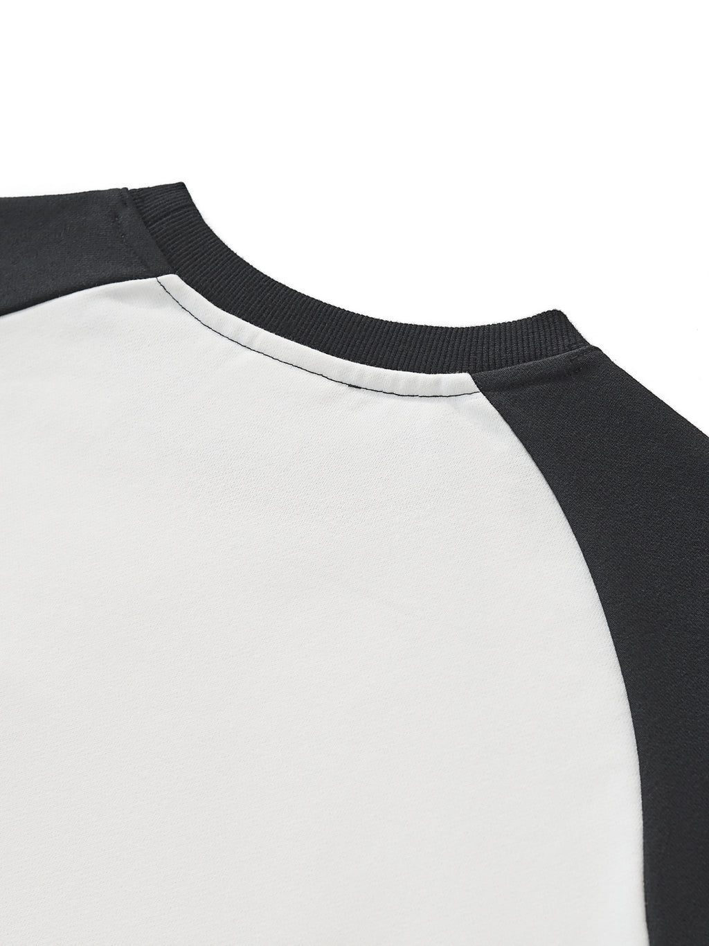 Raw - Hem Color - Block Raglan Crop Sweatshirt - Wolvyn Apparel