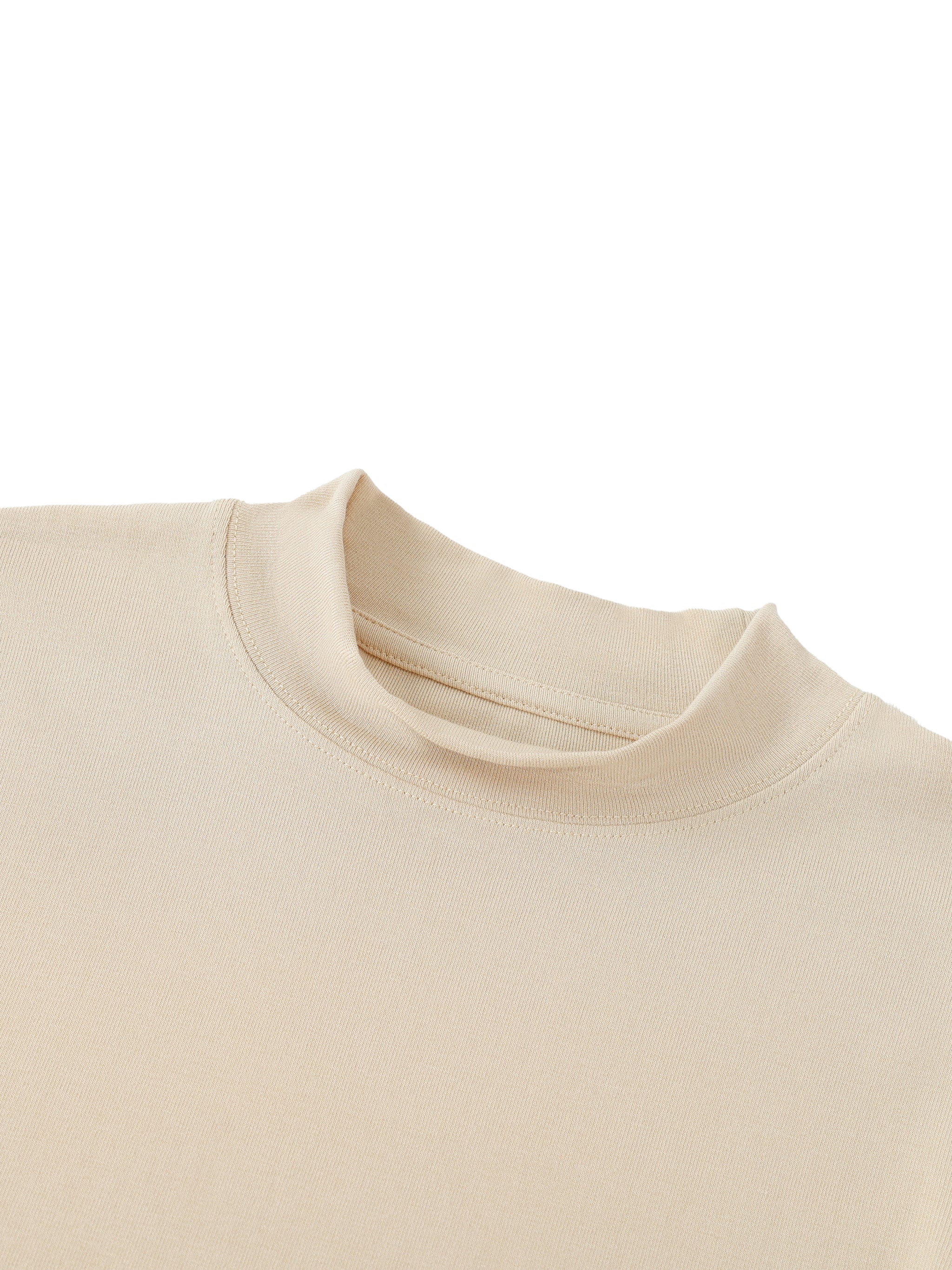 Rayon Spandex Mock Neck Tee - Wolvyn Apparel