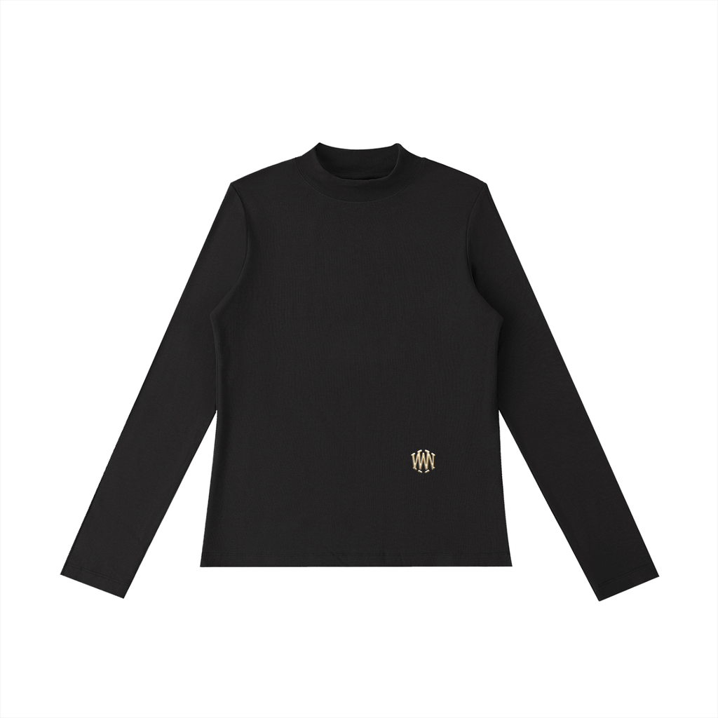 Rayon Spandex Mock Neck Tee - Wolvyn Apparel