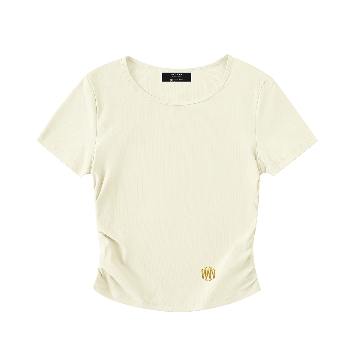 Ruched Nylon Spandex Crop Top - Wolvyn Apparel