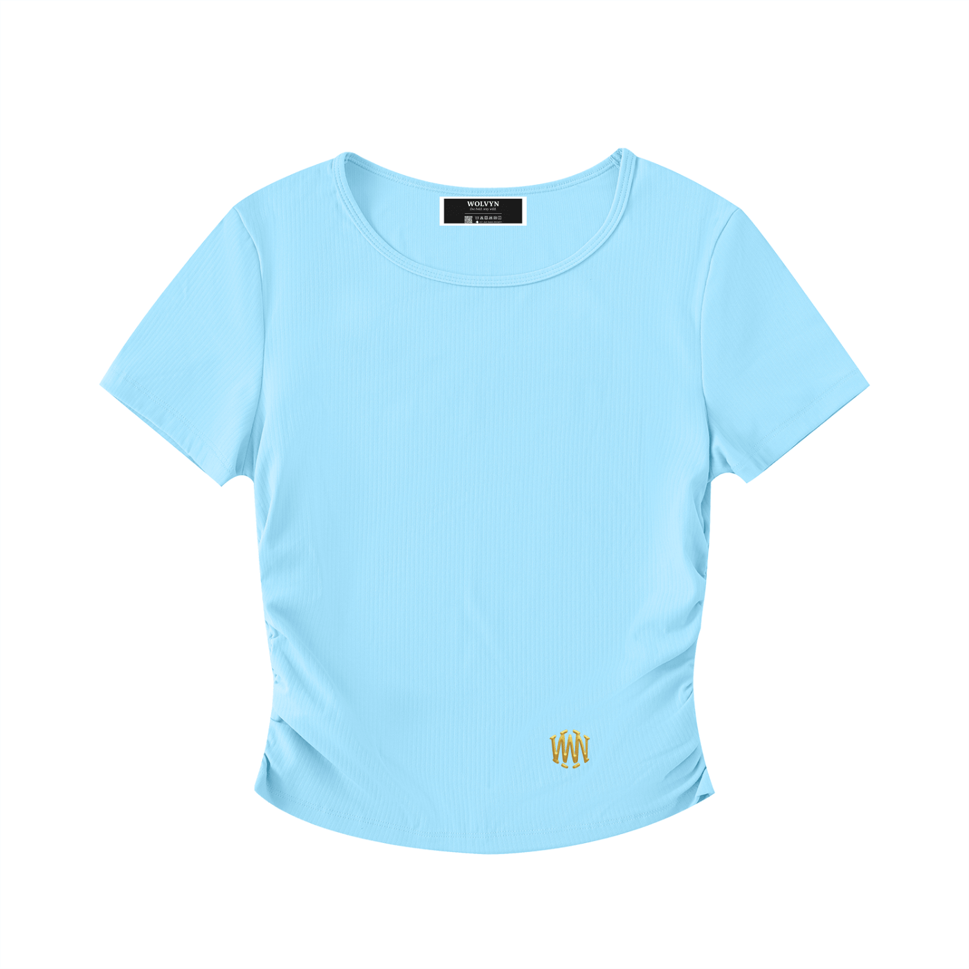 Ruched Nylon Spandex Crop Top - Wolvyn Apparel